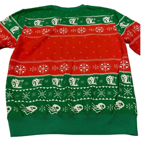 SPONGEBOB SQUAREPANTS TIS THE SEASON HOLIDAY UGLY SMALL SWEATER - Picture 2 of 5
